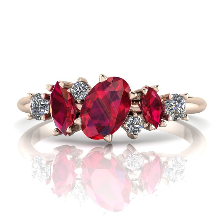 asymmetrical engagement rings