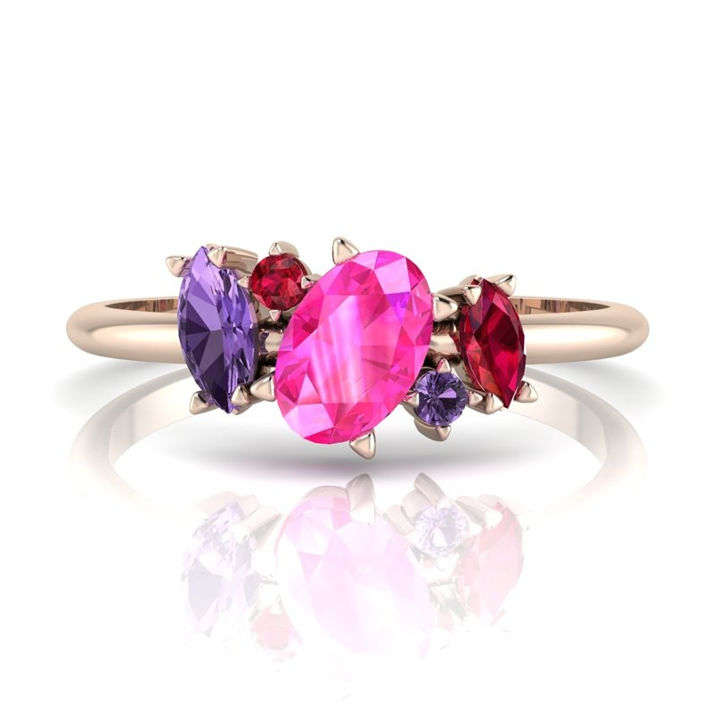 The Atlantis Pink Sapphire Unconventional engagement ring