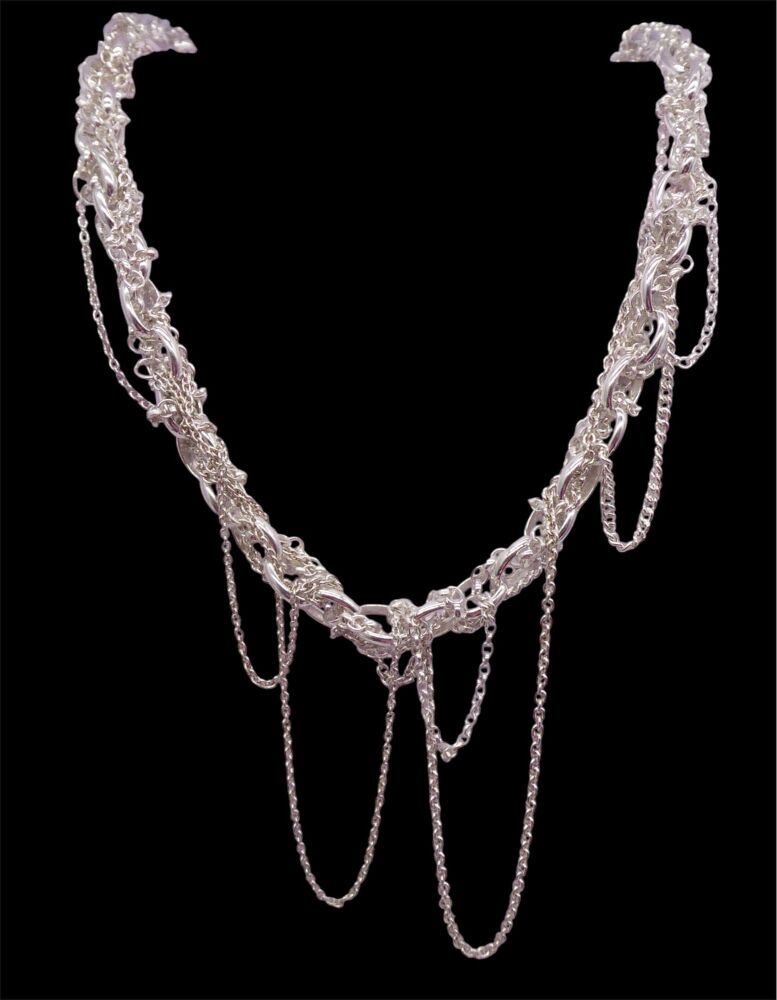 Chain Reaction - Multi Chain - Chunky Handmade Silver Necklace
