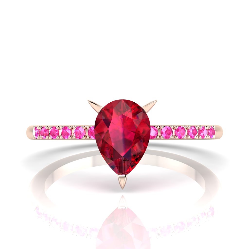 The Calista - ruby and pink sapphire ring