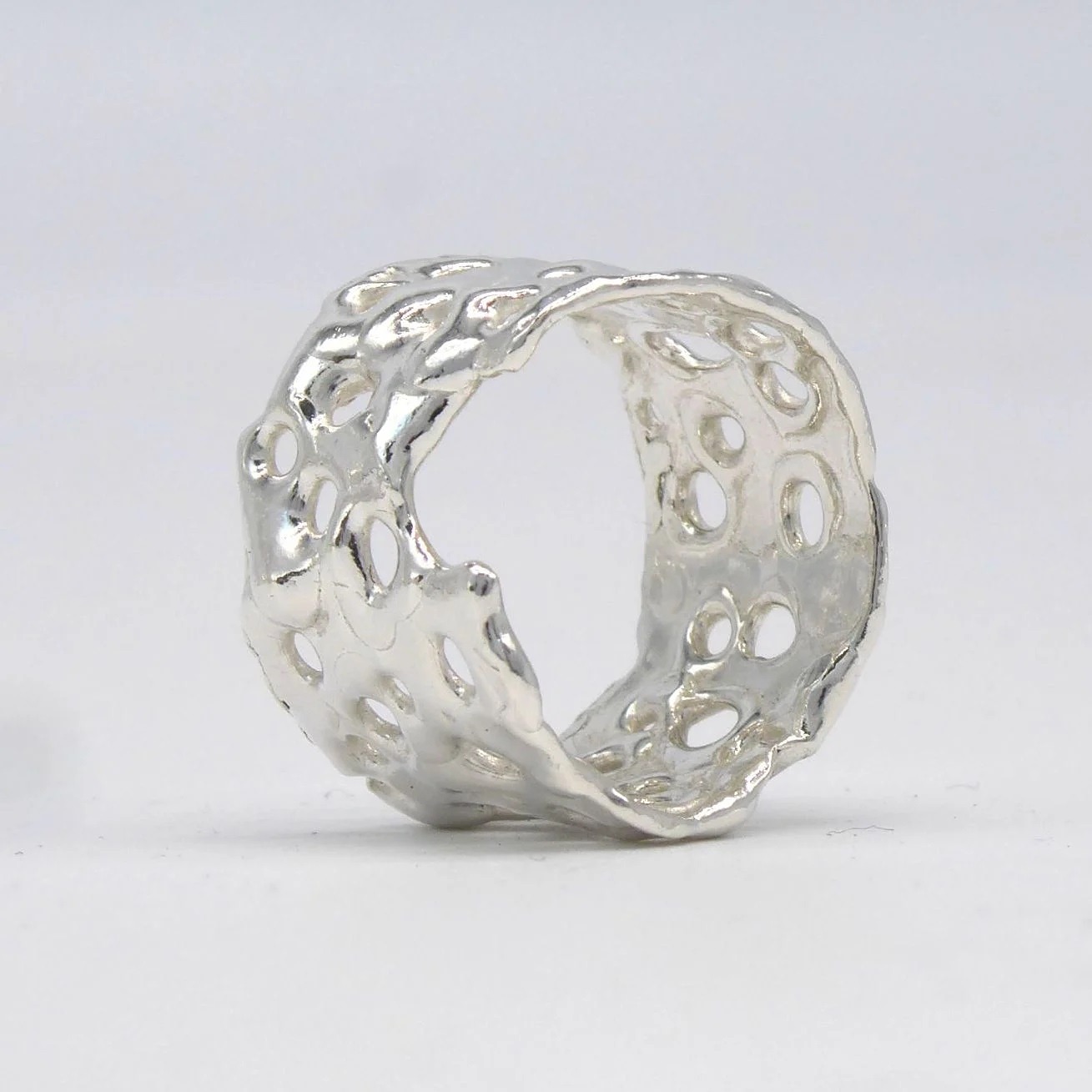 Handmade silver Origin ring
