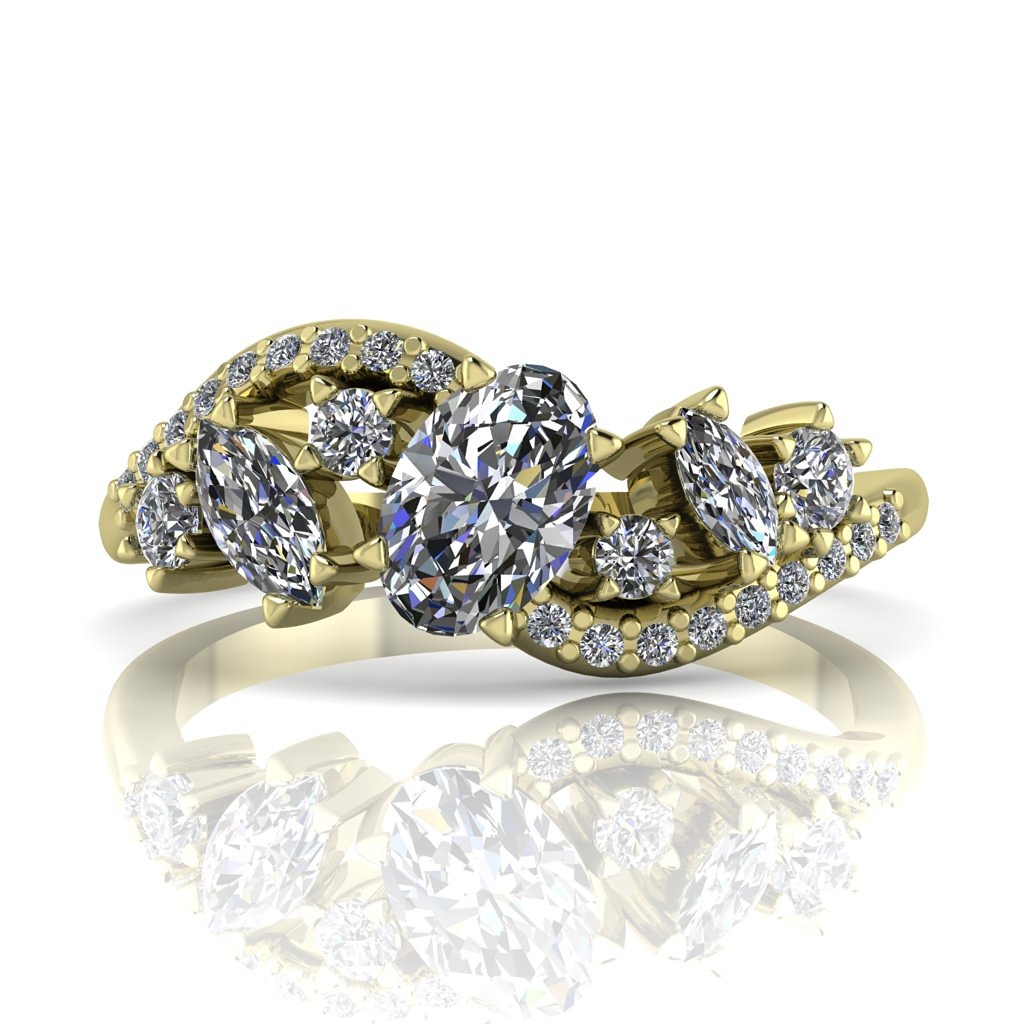 Unusual diamond engagement ring - Atlantis Storm