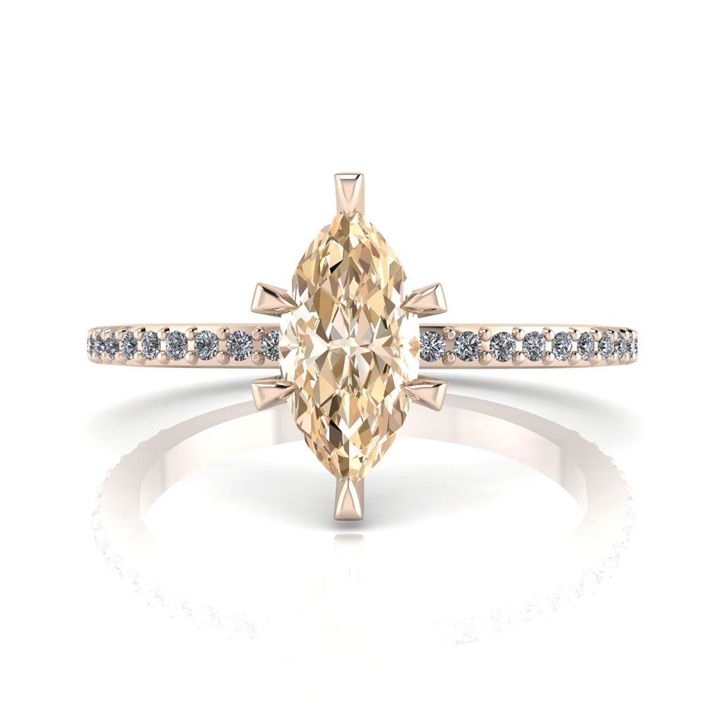 The Amoret Champagne Diamond & Rose Gold Ring