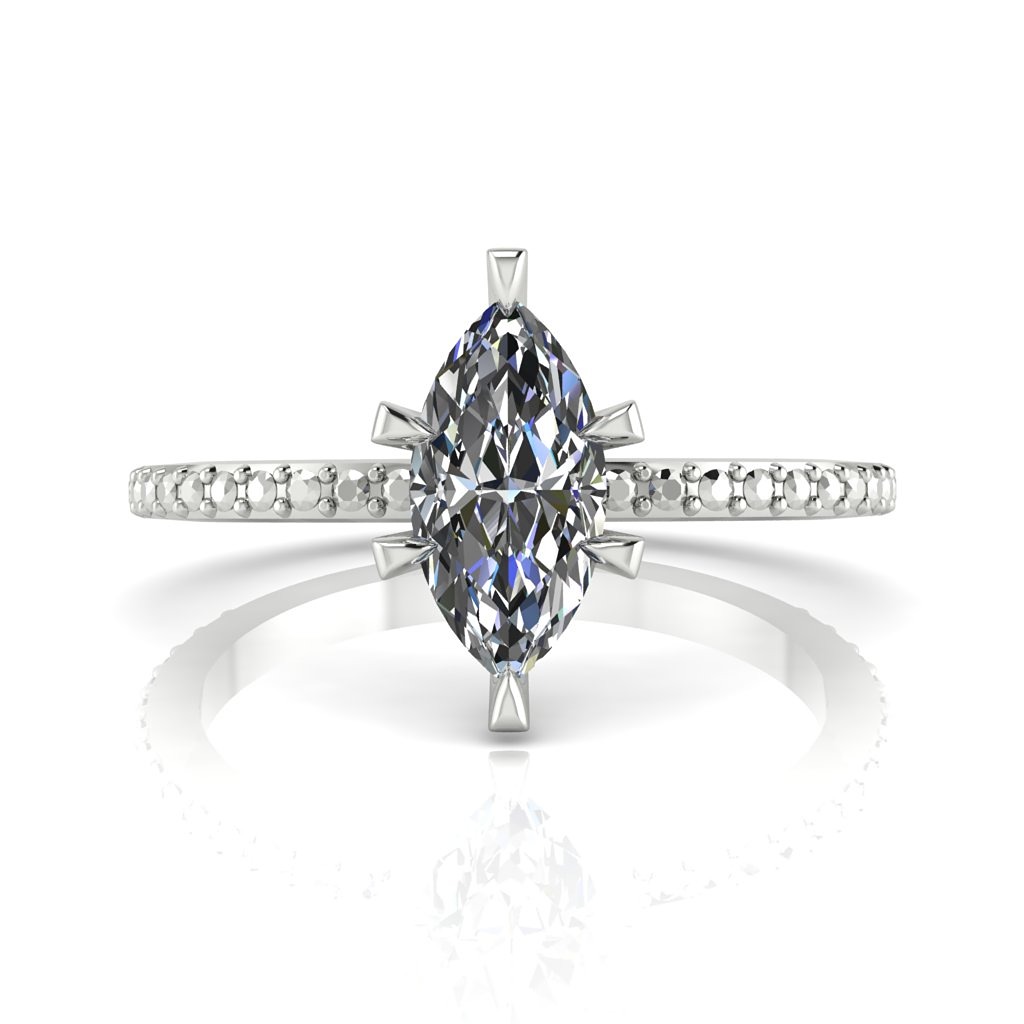 The Amoret Marquise Diamond engagement ring