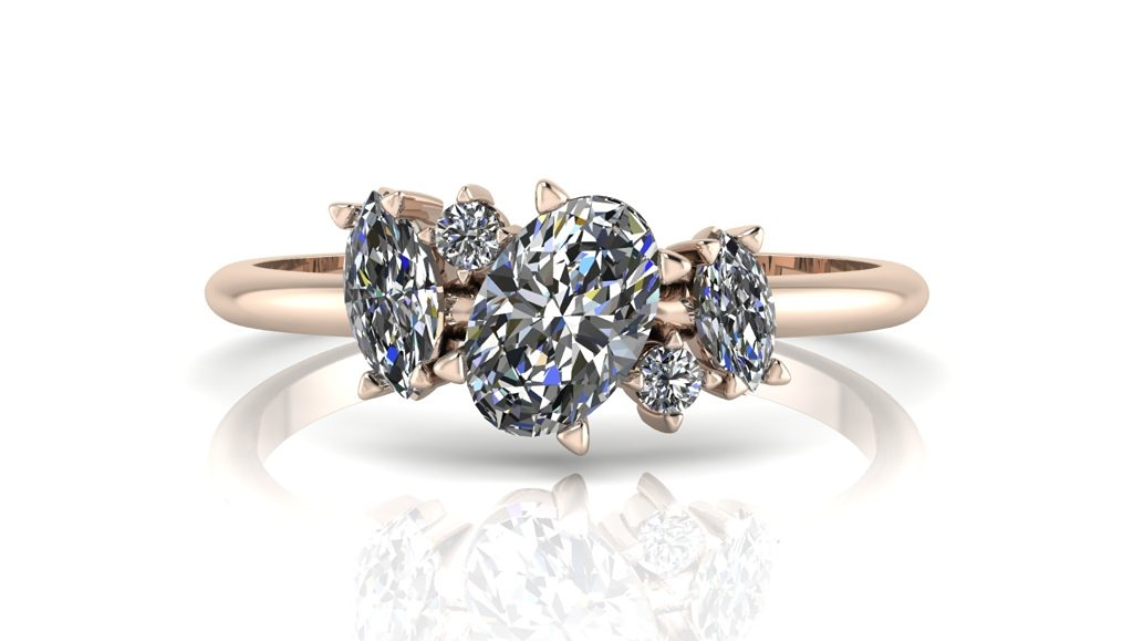 The Atlantis diamond rose gold ring