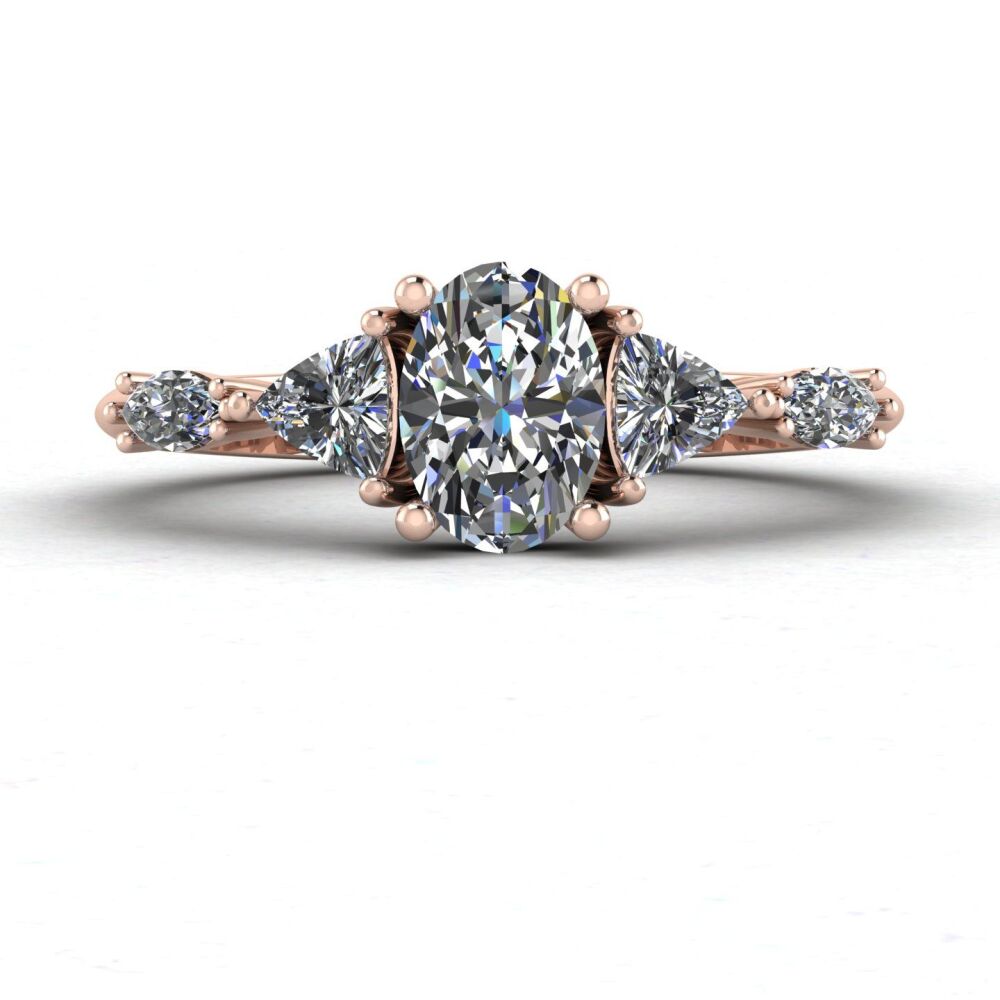 Maisie: Oval Diamond & Rose Gold Engagement Ring