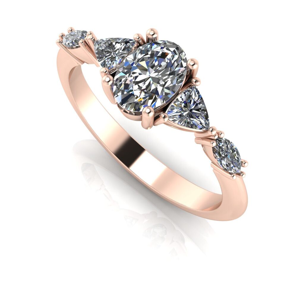Maisie: Oval Diamond & Rose Gold Engagement Ring