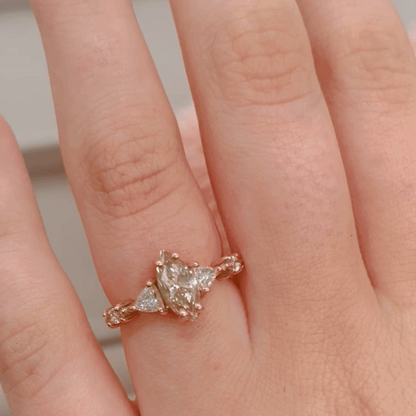 Maisie Marquise Champagne Diamond, Diamonds Rose Gold Ring
