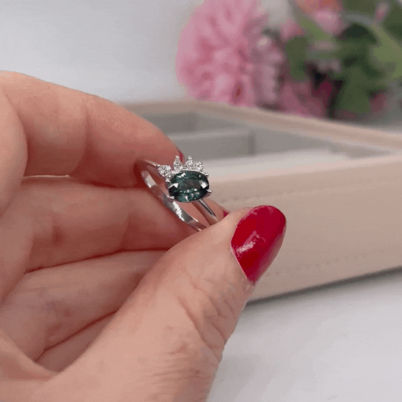 The Crystallised Sapphire & Diamond Ring