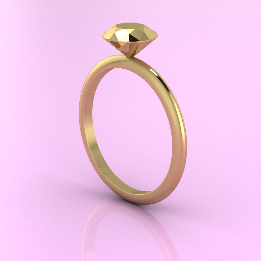 Viva - Gold Diamond Rock Ring