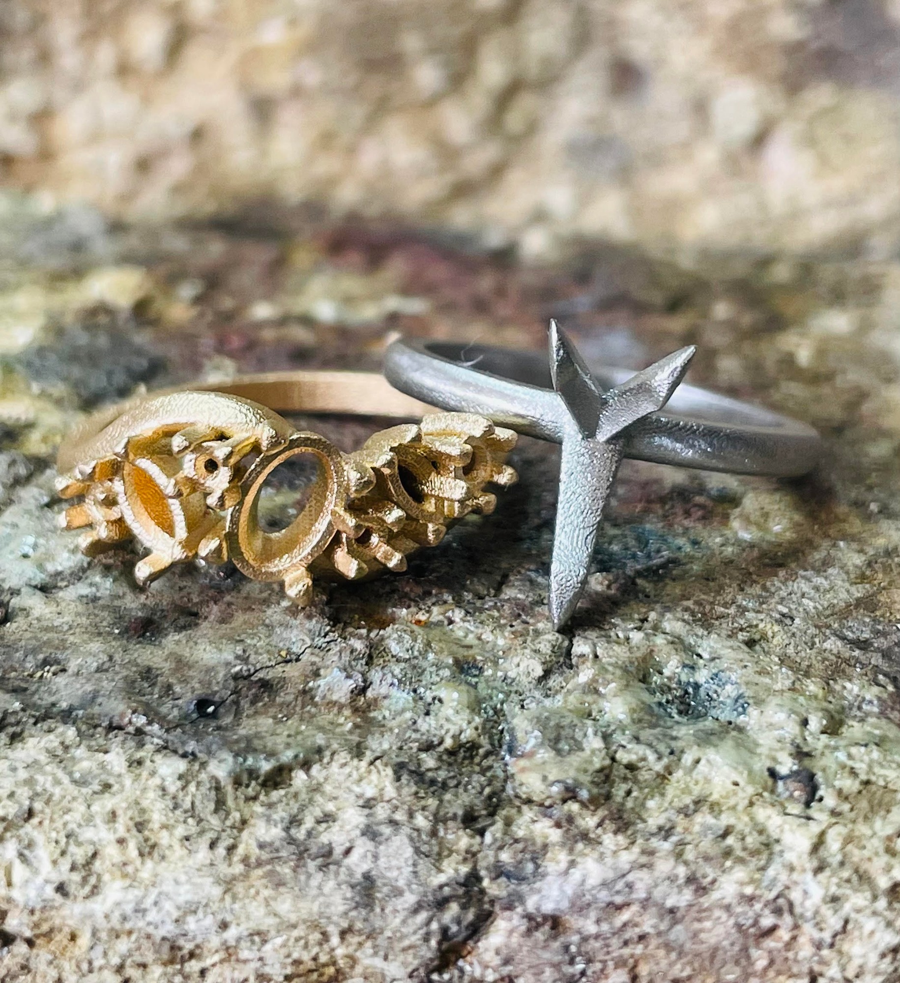 Engagement rings in the workshop