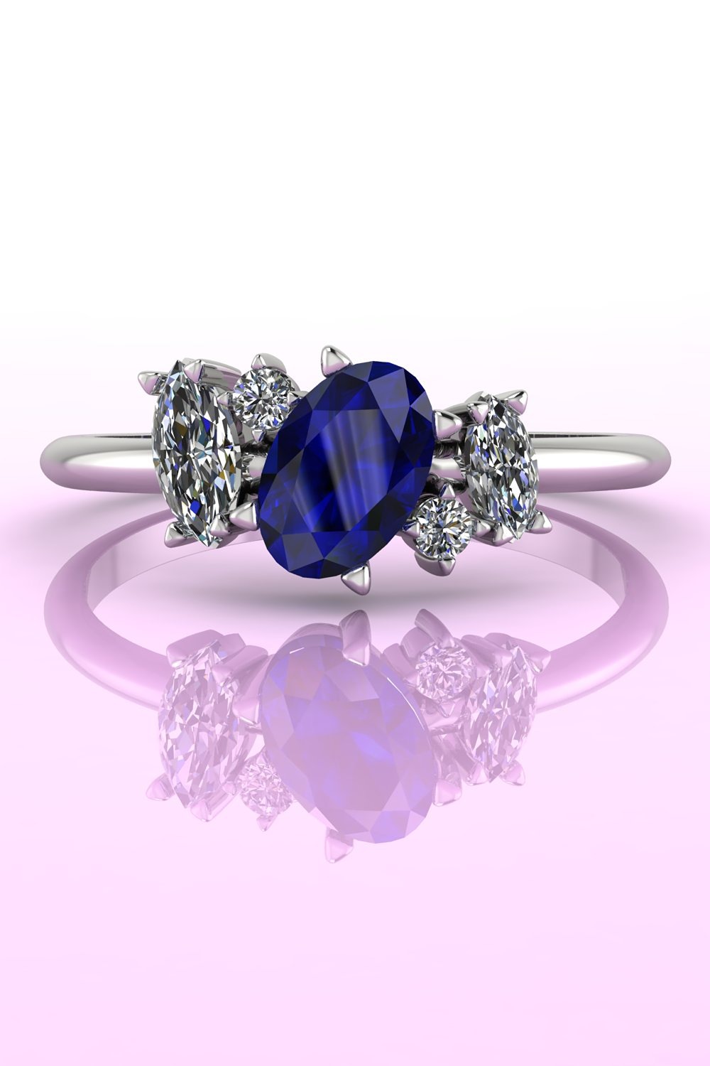 asymmetrical engagement rings