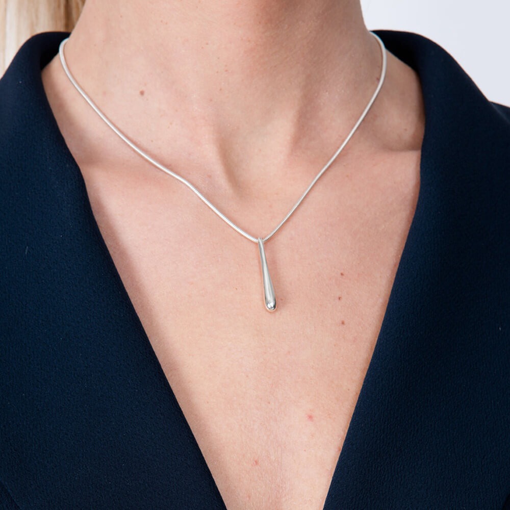 A selection of affordable designer necklaces under &Acirc;&pound;150, featuring handmade sterling silver and gold vermeil pendants.