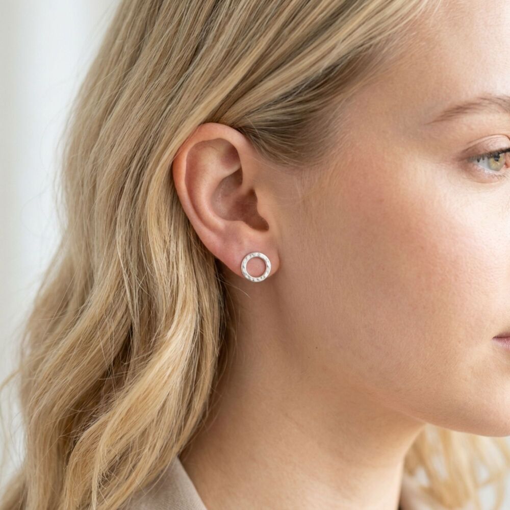 Silver Vanilla Earrings (11mm diameter)