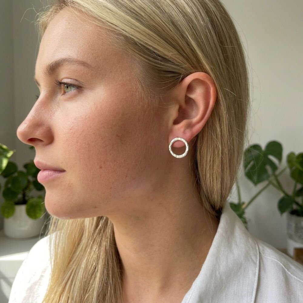 Silver Vanilla Earrings - 14mm