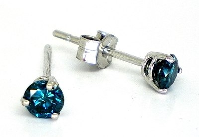 Blue Diamond Earrings