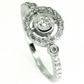 Diamond Target Engagement Ring