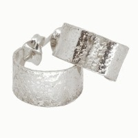 Silver Glitter Hoops (small)