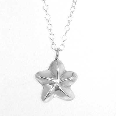 Silver Star Flower Pendant