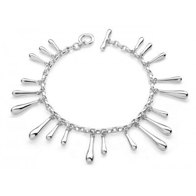 Multi Drip bangle, Contemorary Silver Bracelet by Designer Lucy Q