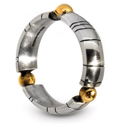 Treble Gold Ball Ring (wide)
