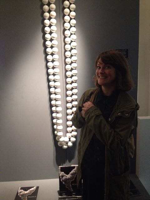 Aimee at the V &amp; A Pearls Exhibition