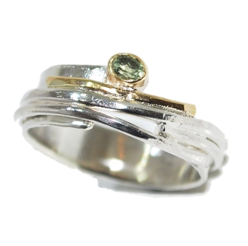Oval Sapphire Silver Gemstone Ring