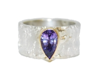 Purple Sapphire Silver Ring