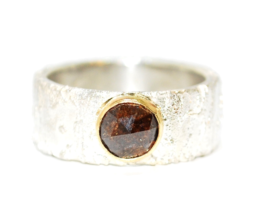 Handmade and Unique Brown Diamond Ring