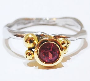 unique ruby handmade engagement ring