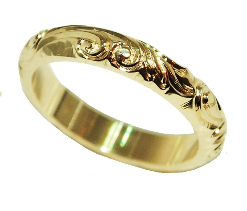 bespoke hand engraved wedding ring