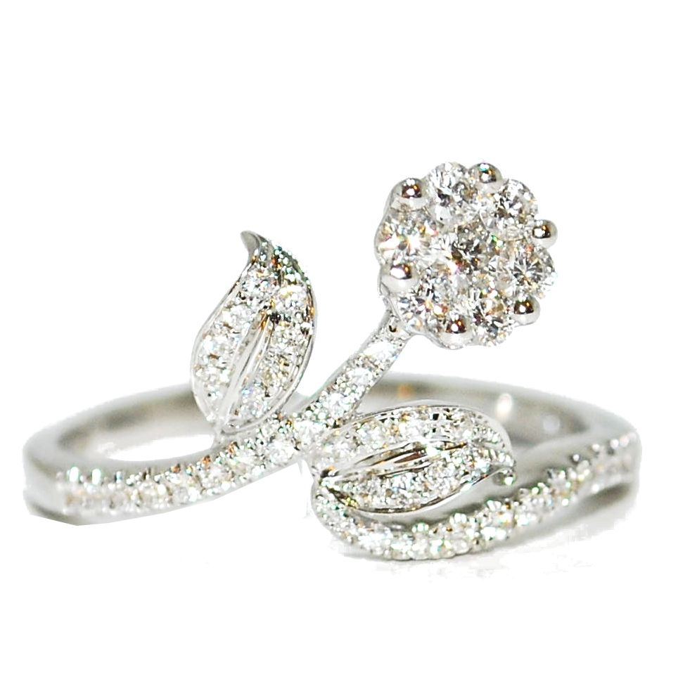 Diamond Flower engagement ring