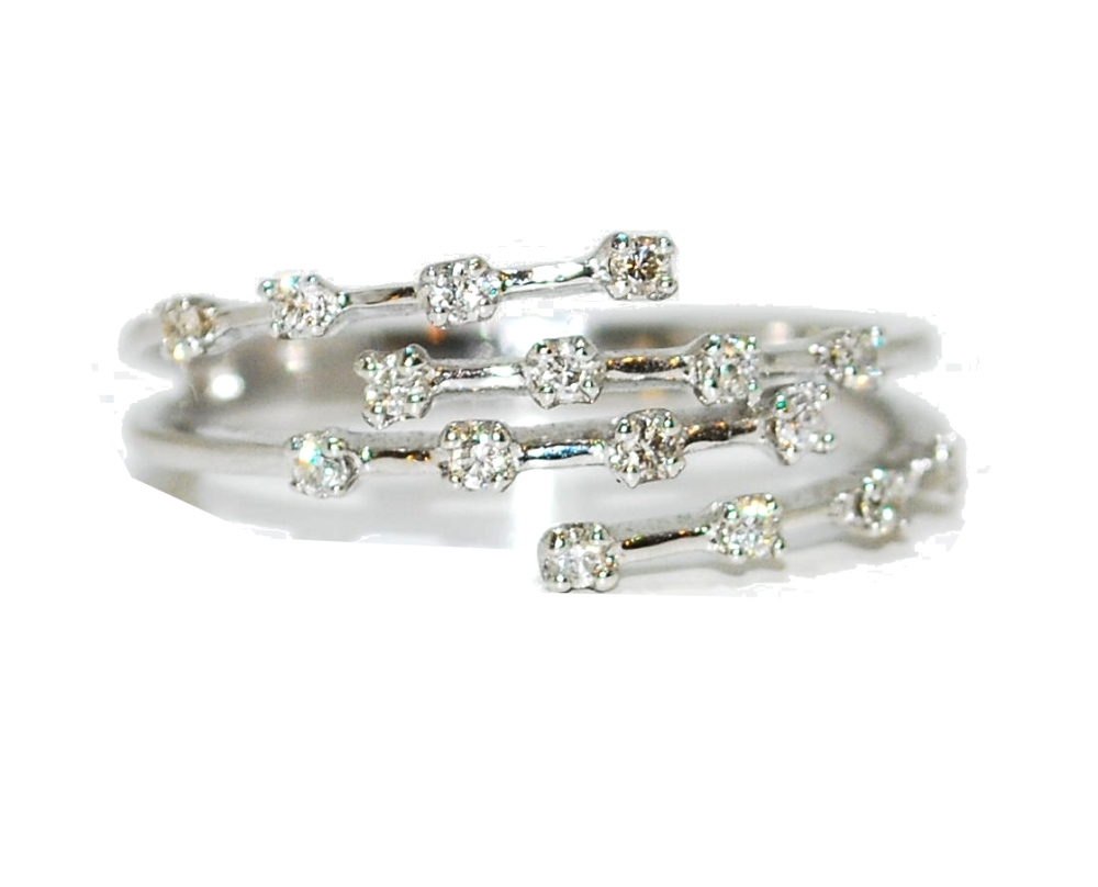 Four Strand Unusual Eternity Diamond Engagement Ring