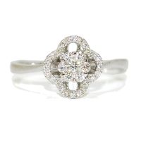 Fleur Diamond Encrusted Engagement Ring