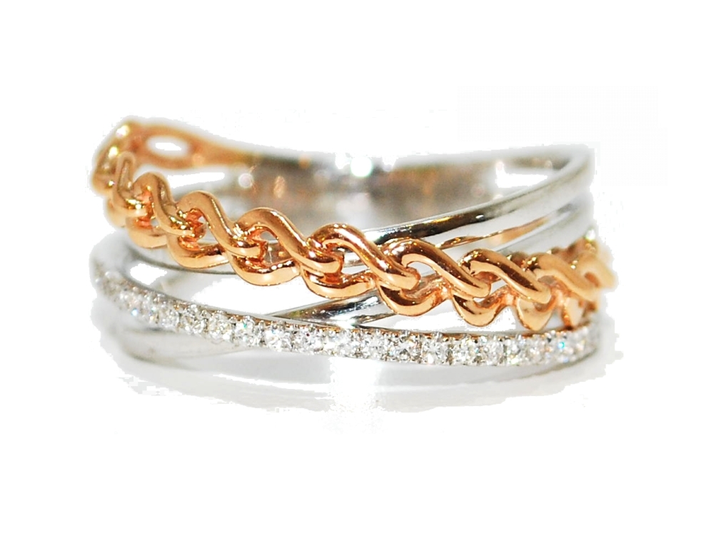 Rose Gold Diamond Unusual Eternity Ring