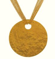 Gold Multi Chain Glitter Ball Necklace