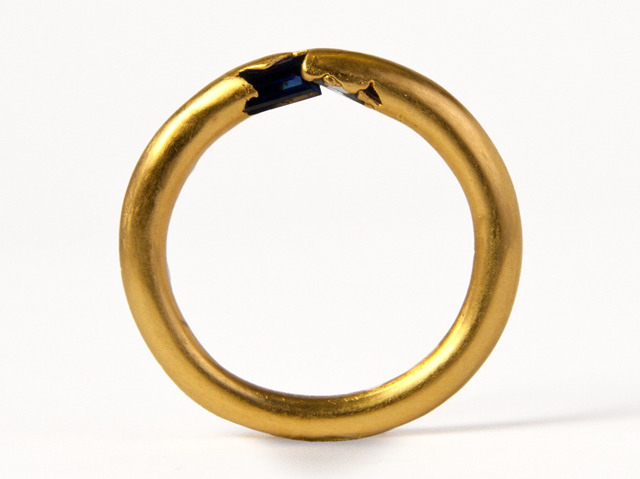 unique handmade unusual sapphire ring