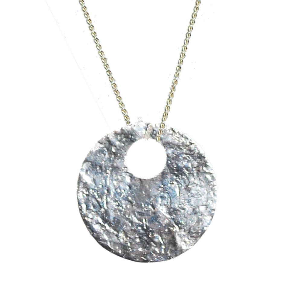 Glitter Ball Disk Necklace