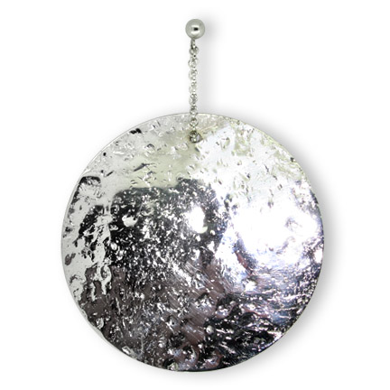 glitter ball silver earrings