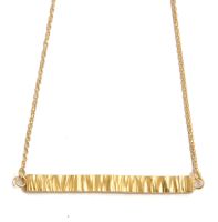Bar Necklace - Gold Plated Silver
