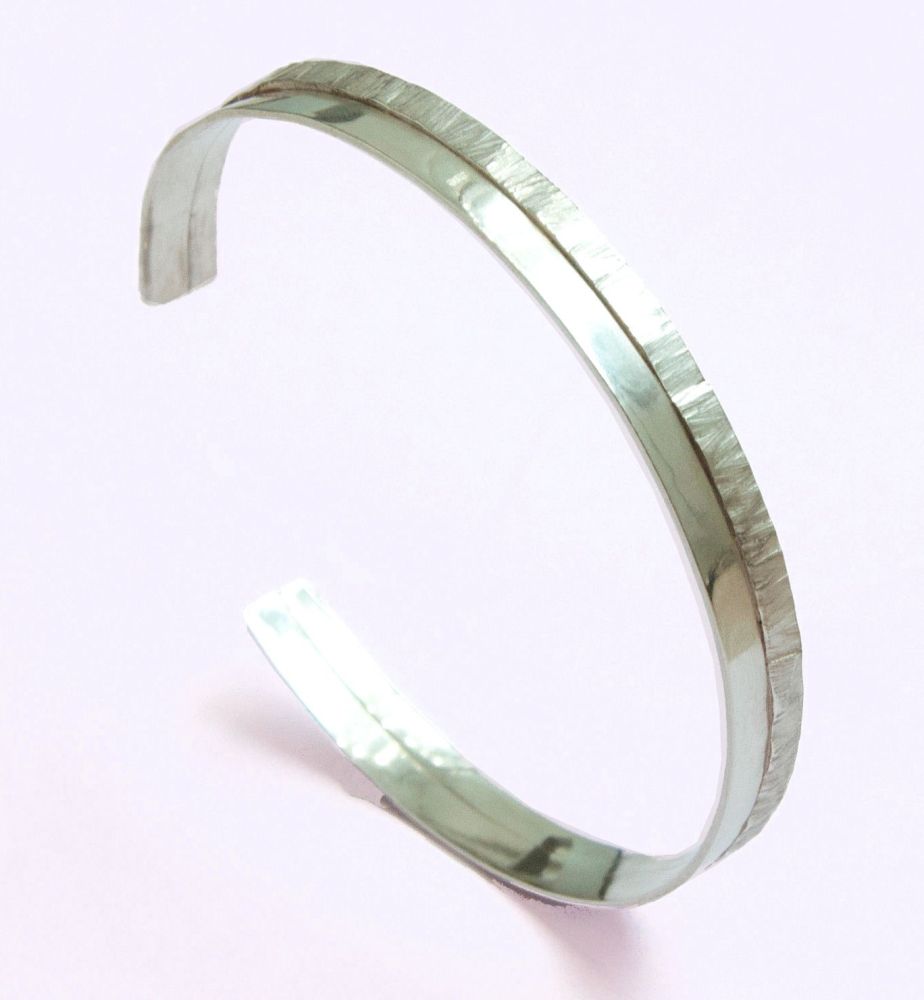 Handmade Silver Orbit Bangle
