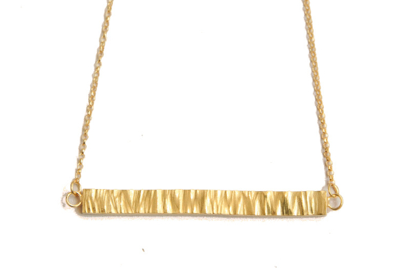 gold plate bar necklace