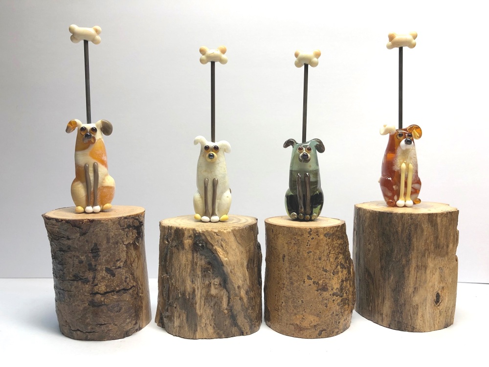 Dog beads , bone pins