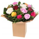 A BOUQUET OF MIXED ROSES