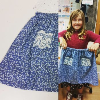 Skirt making childrens sewing classes Brighton and hove