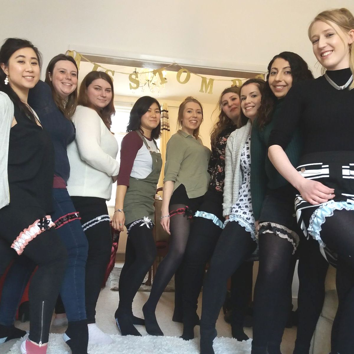 hen party garters sew in brighton