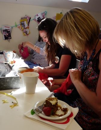 Hen Party - hens customising knickers - June 29th 2013