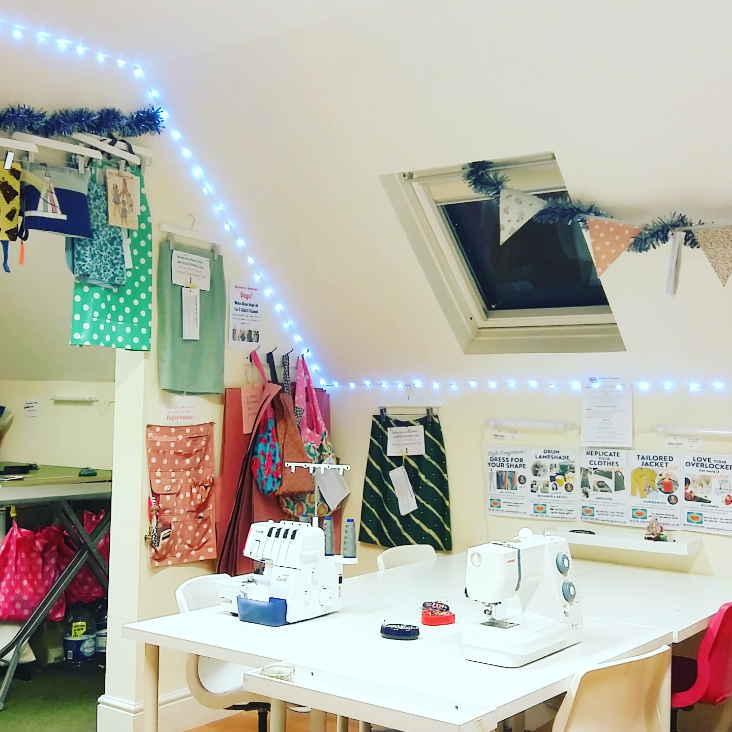 Hire our sewing classroom for your own workshops, meetings or craft/sewing projects