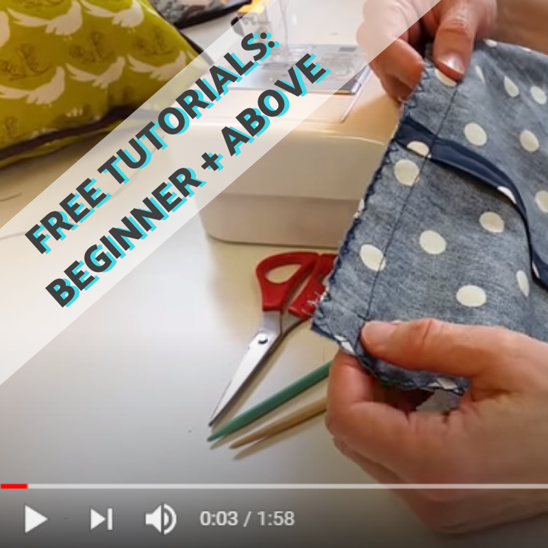 FREE sewing tutorial videos: learn some essential sewing skills at home! 
