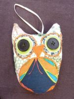 Applique - owly. Stuffed hanging toy decor 1